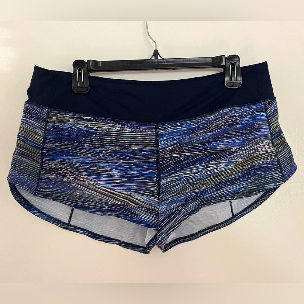 Navy-multicolor Lululemon Running Shorts